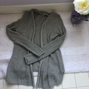 Cold shoulder athleisure cardigan